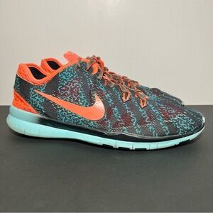 Womens NIKE Free TR Fit 5.0 Teal Blue Running Shoes / Size 9.5